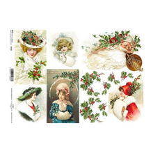 Load image into Gallery viewer, Christmas Finery Holly Rice Paper by ITD Collection, R0783, A4