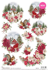 Christmas Winter Scenes TCR 131 Rice Paper by Calambour Italy, A3