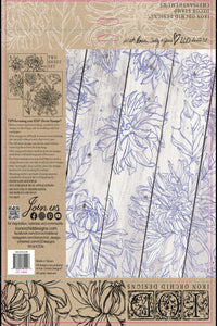 Iron Orchid Designs Chrysanthemum Decor Stamp Back of Package