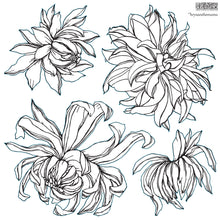 Load image into Gallery viewer, New Chrysanthemum Decor Stamp by Iron Orchid Designs, 2 Sheets, Pre Order