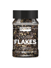 Load image into Gallery viewer, Pentart Colored Foil Flakes, Color Options Black Gold