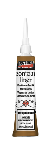 Pentart Universal Contour Liner, Antique Copper, 20mL