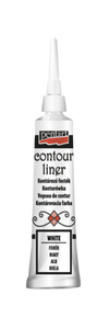 Pentart Universal Contour Liner, White, 20mL