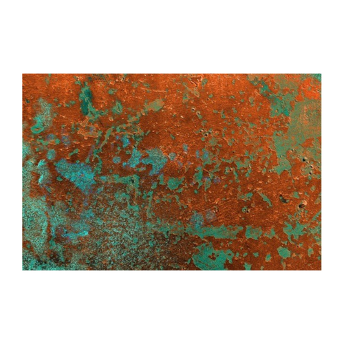 Roycycled Treasures Copper Decoupage Paper, Rusty Copper, Green Patina