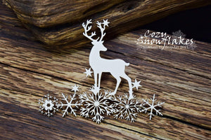 SnipArt Cozy Snowflakes, Deer on the Snowflakes Embellishment