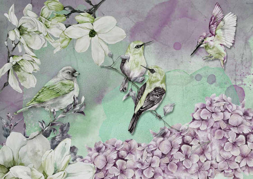Pastel Birds Rice Paper by Decoupage Queen,