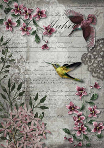 Decoupage Queen Hummingbird Song Rice Paper