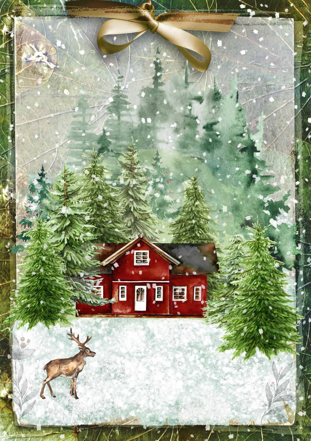 Home for the Holidays Rice Paper by Decoupage Queen, A3 and A4 sizes