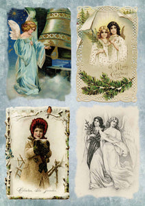 Decoupage Queen Angel 4 Pack Victorian Angels Rice Paper