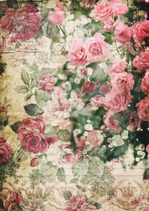 Splash of Roses Rice Paper by Decoupage Queen