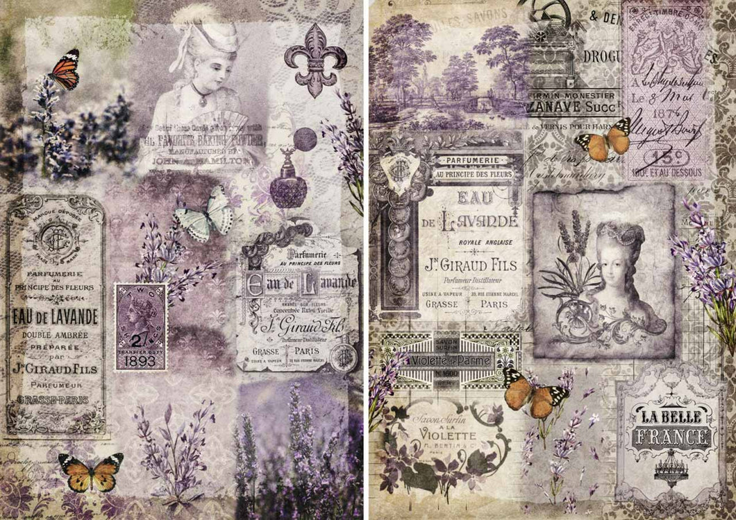 Lavender Sisters Rice Paper by Decoupage Queen