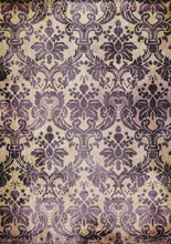 Load image into Gallery viewer, Lavender Damask Rice Paper by Decoupage Queen