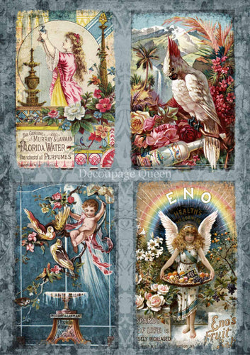 Vintage Tonics Rice Paper by Decoupage Queen