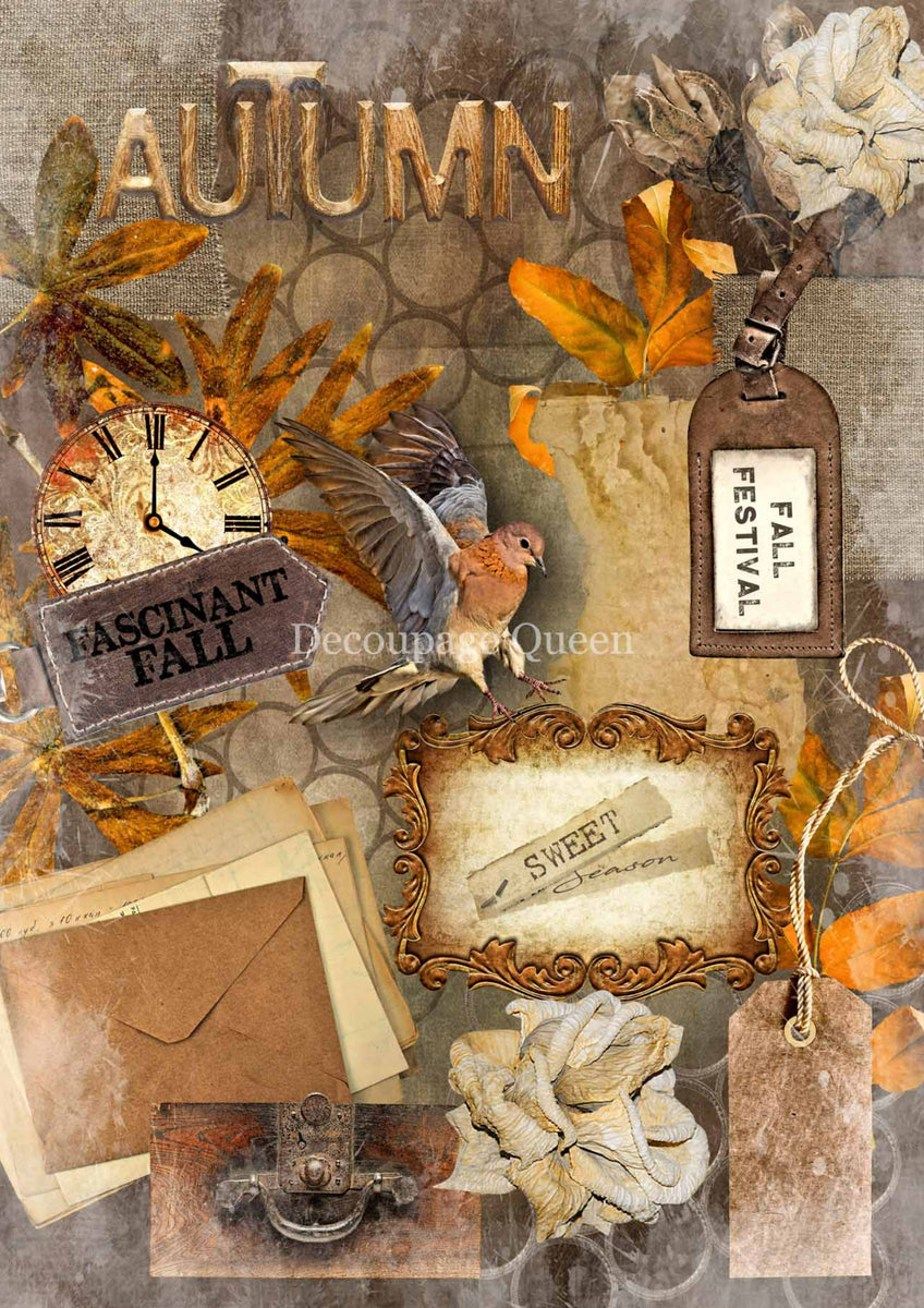 Sweet Autumn Rice Paper by Decoupage Queen – My Victorian Heart