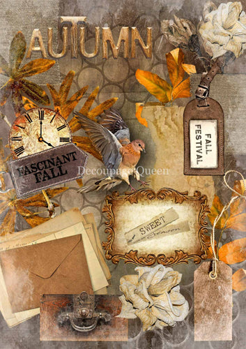 Sweet Autumn Rice Paper by Decoupage Queen