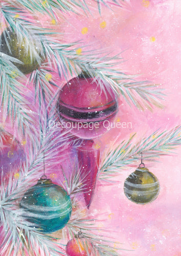 Ellen J Goods-Retro Christmas 3, Rice Paper by Decoupage Queen, A4