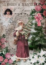 Load image into Gallery viewer, Shabby Santa Rice Paper by Decoupage Queen, A4, A3
