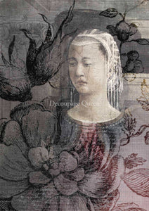 Dainty and the Queen Emergence Rice Paper by Decoupage Queen