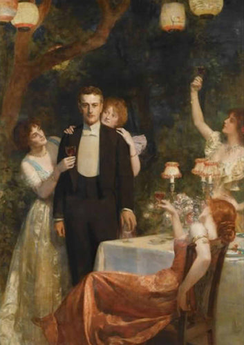 John Collier - The Party Rice Paper by Decoupage Queen