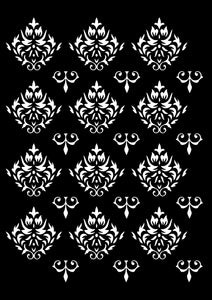 Decoupage Queen Fleur Damask Stencil, 0008