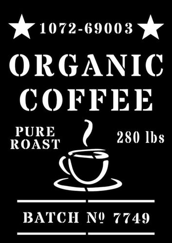 Decoupage Queen Organic Coffee Stencil, 0007