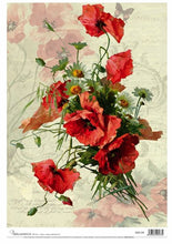 Load image into Gallery viewer, Delicate Poppies Decoupage RIce Paper by Calambour Italy