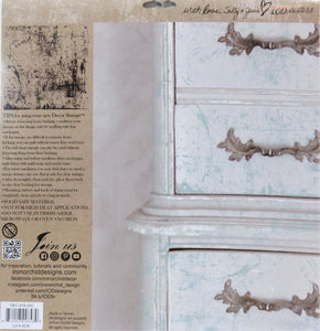 Iron Orchid Designs Distress Decor Stamp Back of Package View