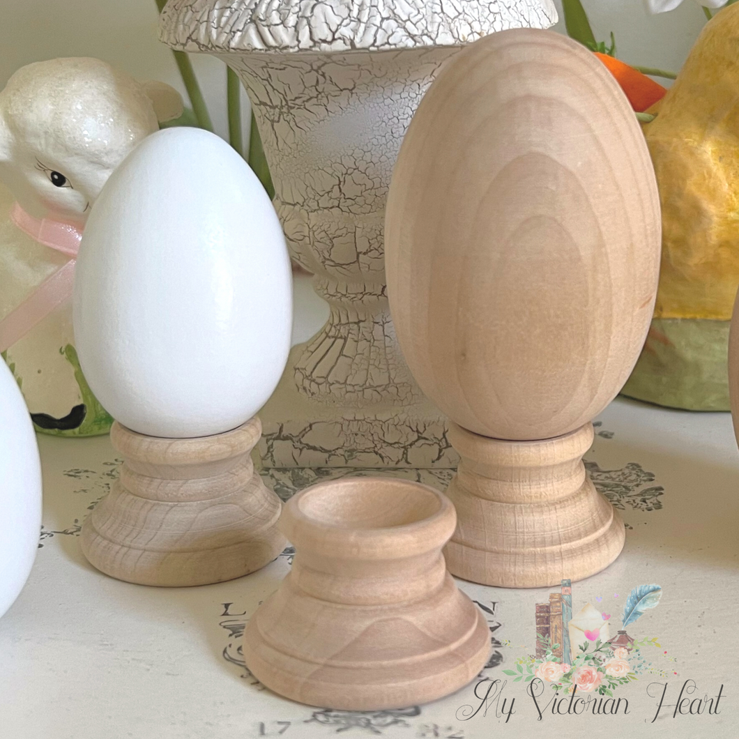 Natural Unfinished Wood Egg Stand 