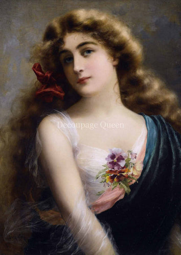 Emile Vernon Autumn Beauty Rice Paper by Decoupage Queen