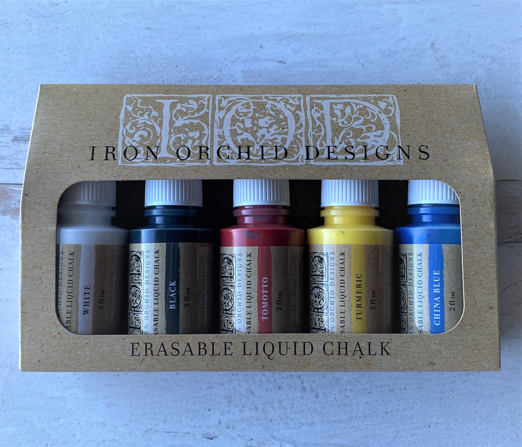 IOD Erasable Liquid Chalk, 5 Colors, Iron Orchid Designs