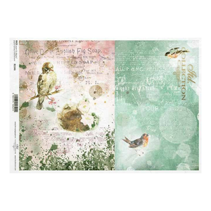 ITD Collection Ethereal Birds Rice Paper, R1546, A4