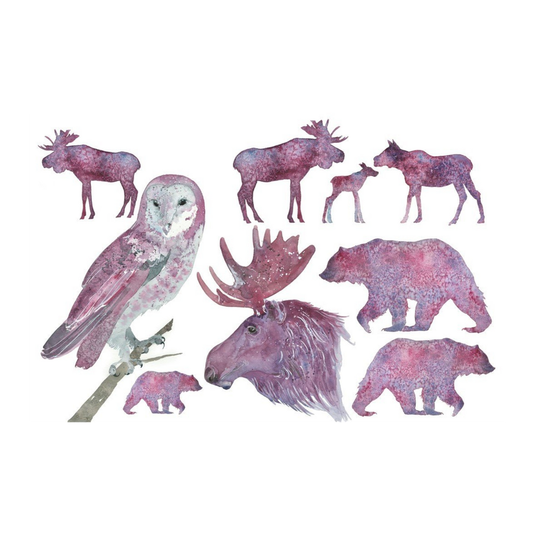 Roycycled Treasures Fall Animals Silhouettes Decoupage Paper