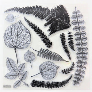 Iron Orchid Designs Fronds Decor Stamp, Botanical Leaves Stamps