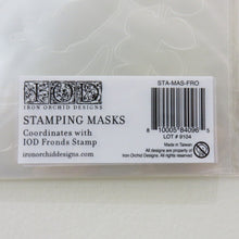 Load image into Gallery viewer, IOD Fronds Stamp Masks, Label 