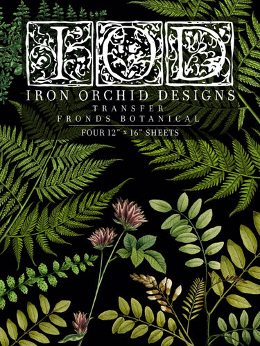 IOD Fronds Botanical Transfer, 4 sheets, 12
