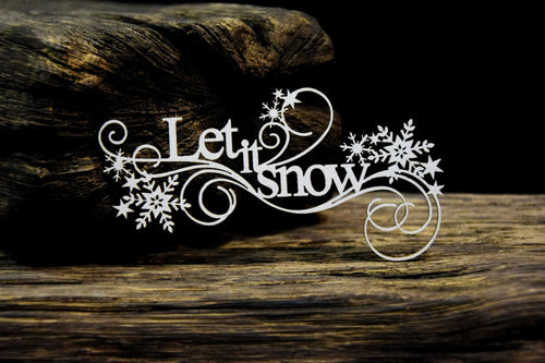 SnipArt Frosty Moments Let it Snow Chipboard Embellishment