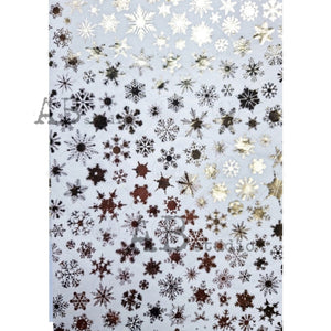 Gilded Snowflakes Decoupage Rice Paper 1086 by ABstudio, A4