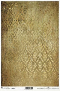Gold Brocade Rice Paper by ITD Collection, R2100, A4