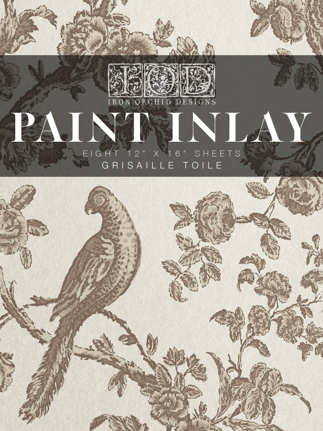 IOD Grisaille Toile Paint Inlay, Iron Orchid Designs