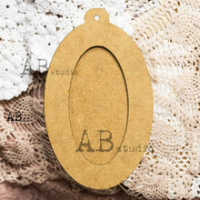 Load image into Gallery viewer, ABstudio HDF Decoupage Ornament Base 0056, Oval Chipboard Base