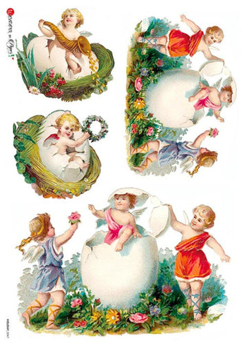 Holiday 0067 by Paper Designs Washipaper, Easter Cherubs