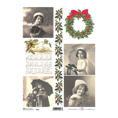 Holiday Portraits Rice Paper by ITD Collection, R0443, A4