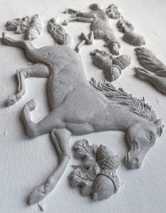Horse and Hound Mould, IOD Mold, Iron Orchid Designs