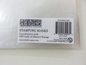 IOD Lady of Shalott Stamping Masks Label 