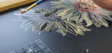 Load image into Gallery viewer, IOD Erasable Liquid Chalk Sunflowers Sprigs Art Project 