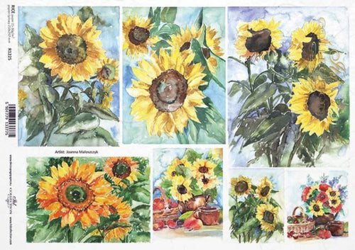 Sunflowers by Joanna Małoszczyk R1225 Rice Paper by ITD Collection