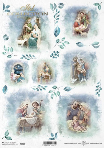 Holy Night Rice Paper by ITD Collection, R1626, A4