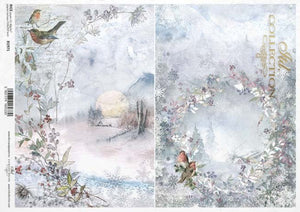 Winter Landscape Rice Paper by ITD Collection, R1971, A4