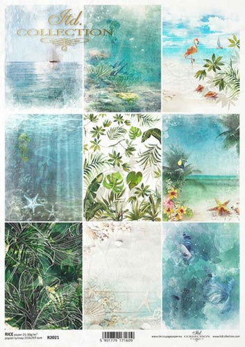 Tropical Dream Series 9 Pack Rice Paper by ITD Collection, R2021, A4