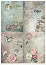 Load image into Gallery viewer, Vintage Style Rice Paper by ITD Collection, RP021, Pack of 11 Page 8
